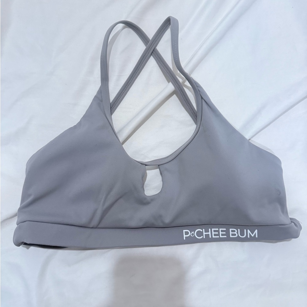 Gray Crisscross Sports Bralette